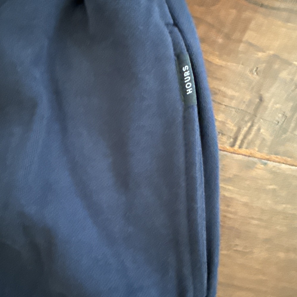 HOURS Men's Open Bottom Sweatpants Navy Thick Quality Size XL EUC - Picture 3 of 7